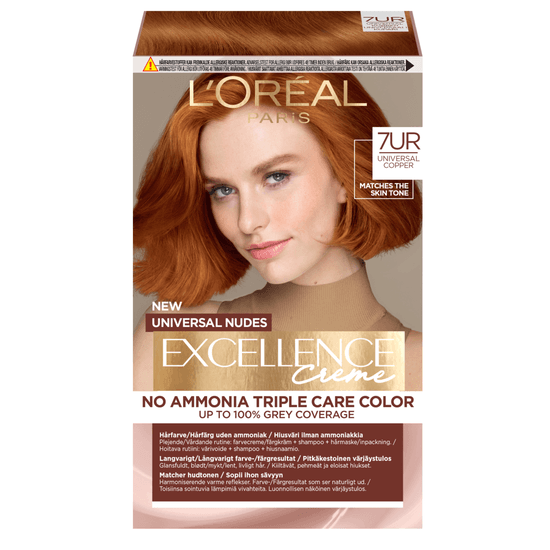 L'Oréal Paris Excellence Universal Nudes Permanent Hårfärg 7UC Universal Copper