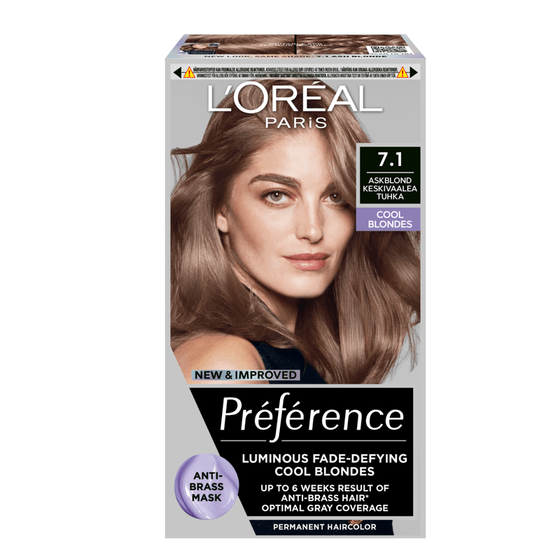 L'Oréal Paris Préférence Cool Blondes Permanent Hårfärg 7.1 Iceland