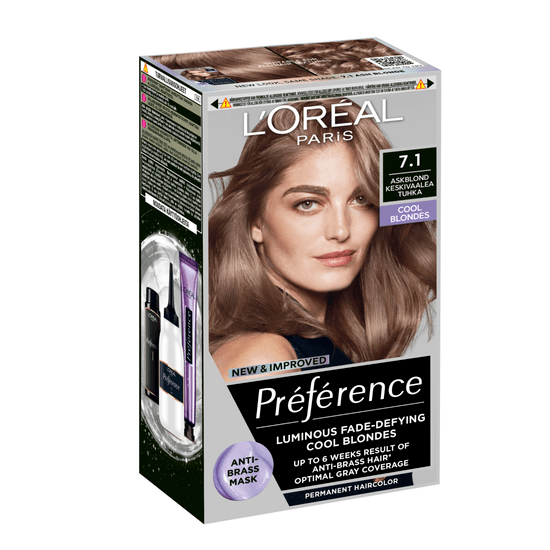L'Oréal Paris Préférence Cool Blondes Permanent Hårfärg 7.1 Iceland