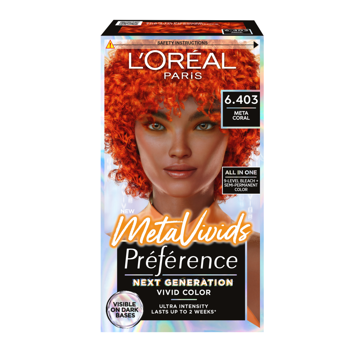 L'Oréal Paris Préférence Meta Vivids Blekning & Semi-Permanent Hårfärg 6.403 Meta Coral