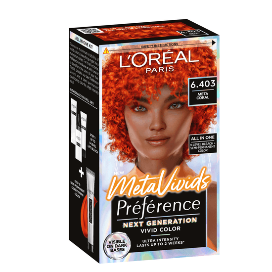 L'Oréal Paris Préférence Meta Vivids Blekning & Semi-Permanent Hårfärg 6.403 Meta Coral