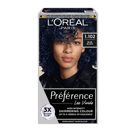 L'Oréal Paris Préférence Vivid Colours Permanent Hårfärg 1.102 Blue Black