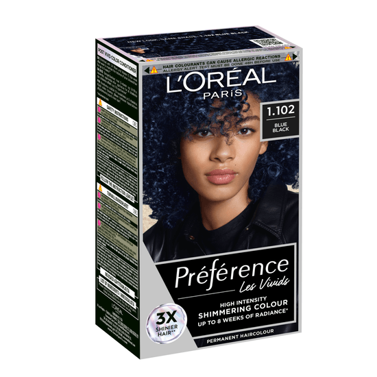 L'Oréal Paris Préférence Vivid Colours Permanent Hårfärg 1.102 Blue Black