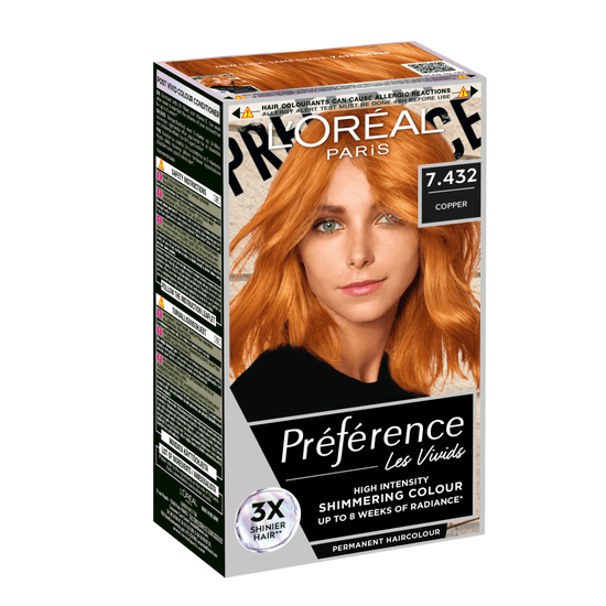 L'Oréal Paris Préférence Vivid Colours Permanent Hårfärg 7.432 Copper