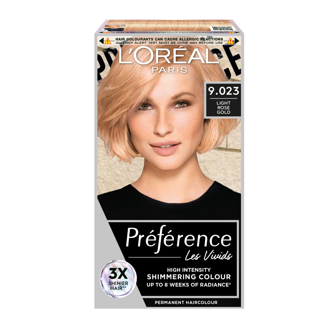 L'Oréal Paris Préférence Vivid Colours Permanent Hårfärg 9.023 Light Rose Gold