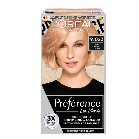 L'Oréal Paris Préférence Vivid Colours Permanent Hårfärg 9.023 Light Rose Gold