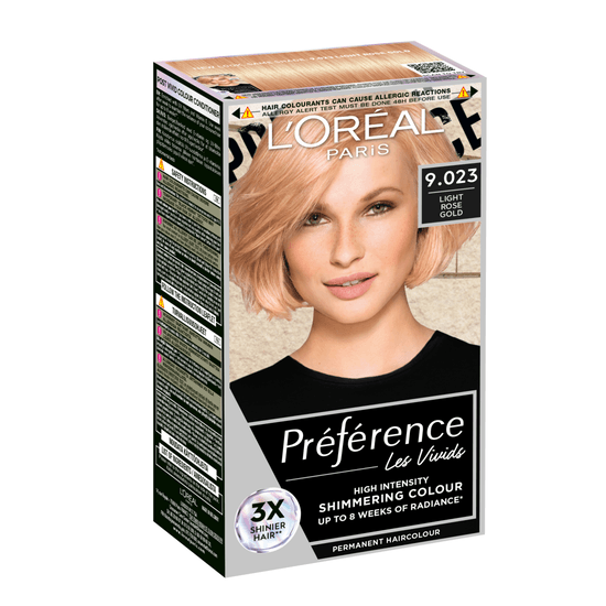 L'Oréal Paris Préférence Vivid Colours Permanent Hårfärg 9.023 Light Rose Gold