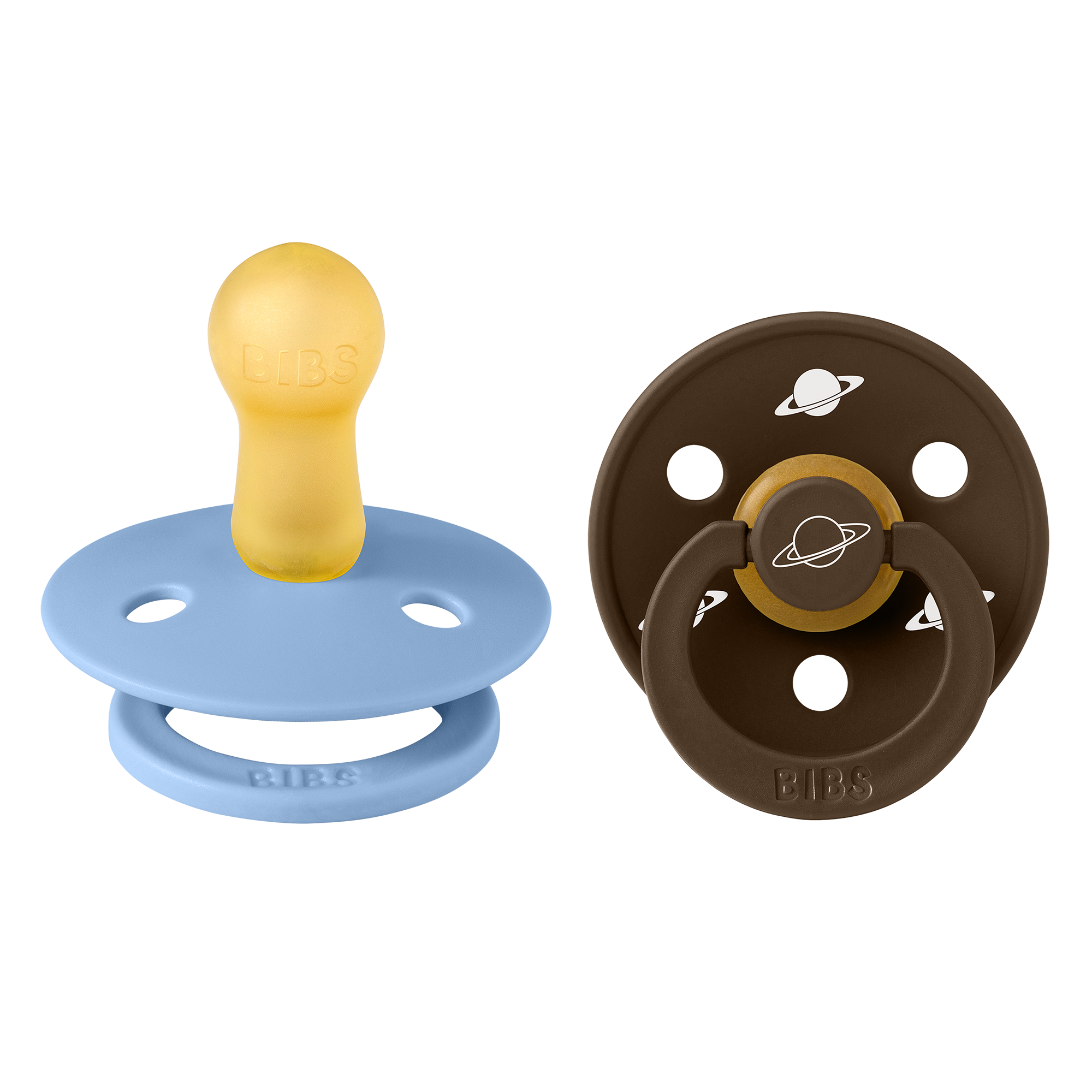 BIBS x Planet Nusa Pacifier Colour Latex Size 2 Sky Blue Mix 2-pack