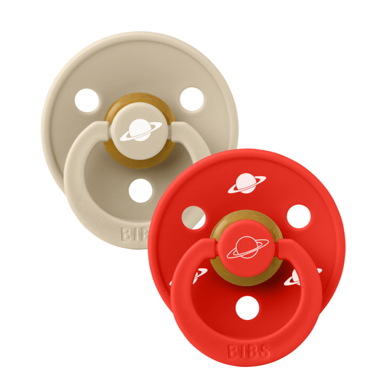BIBS x Planet Nusa Pacifier Colour Latex Size 2 Vanilla Mix 2-pack