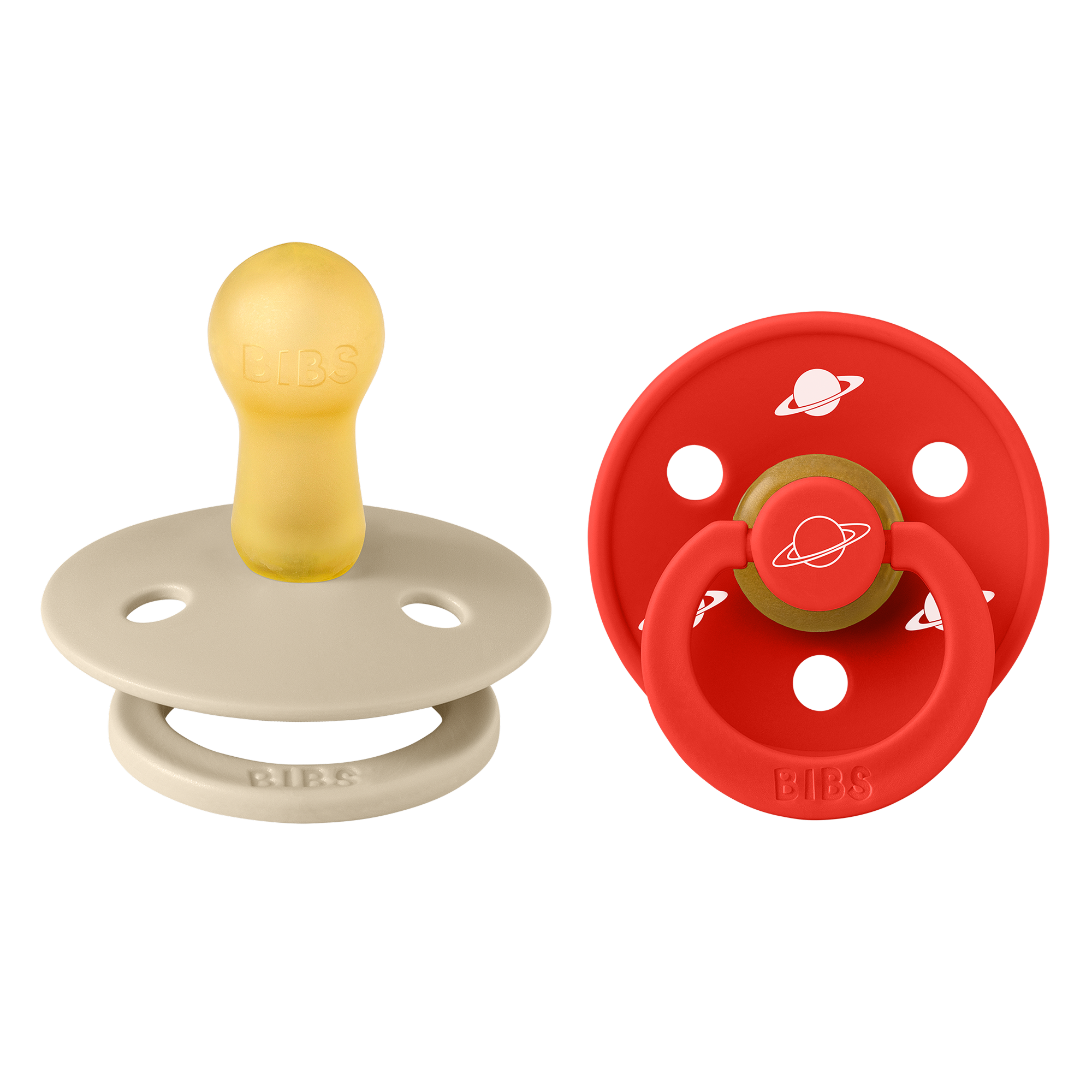 BIBS x Planet Nusa Pacifier Colour Latex Size 2 Vanilla Mix 2-pack
