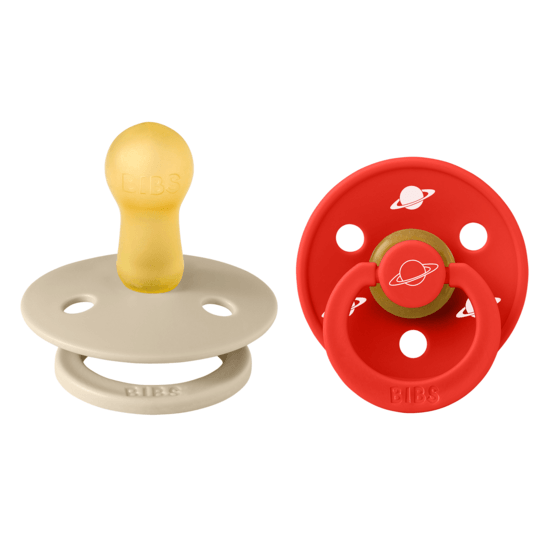 BIBS x Planet Nusa Pacifier Colour Latex Size 2 Vanilla Mix 2-pack