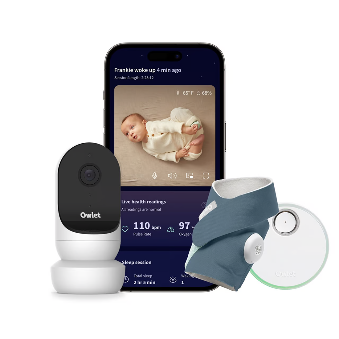 Owlet Dream Sock + Cam2 Bundle Bedtime Blue