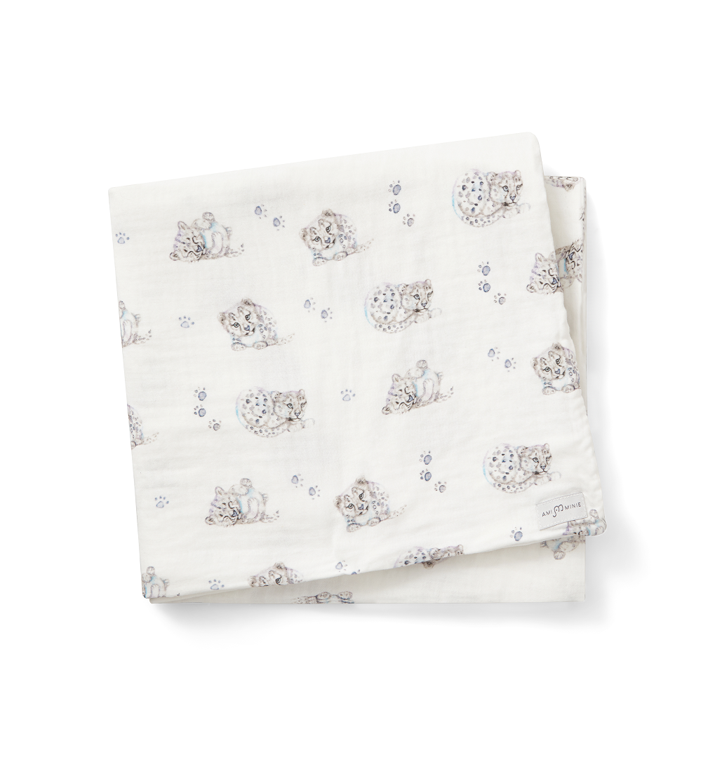 Ami Minie Babyfilt Scout the Snow Leopard Paws 75x100 cm