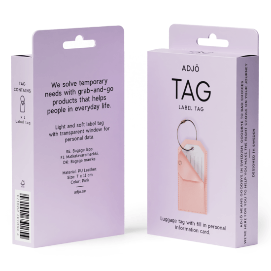 ADJÖ Tag Luggage Pink