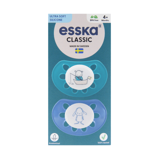 Esska Classic Silikon 4+ mån Blå 2 st