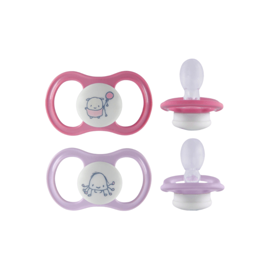 Esska Happy GLOW Silikon 4+ mån Rosa 2 st