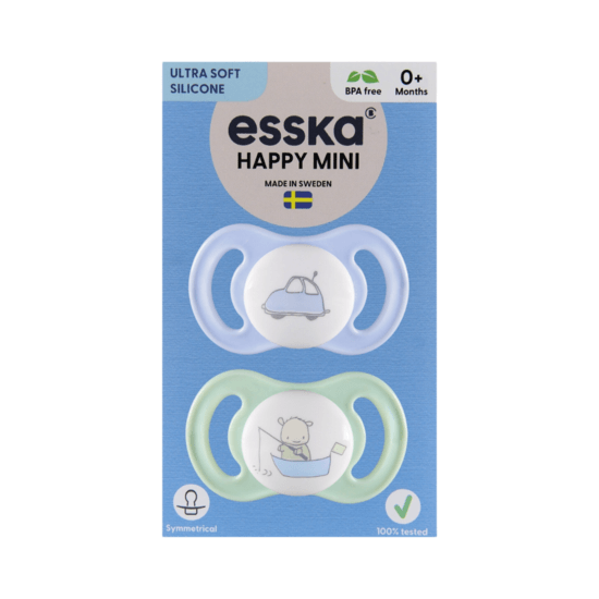 Esska Happy Mini 0+ mån Blå 2 st