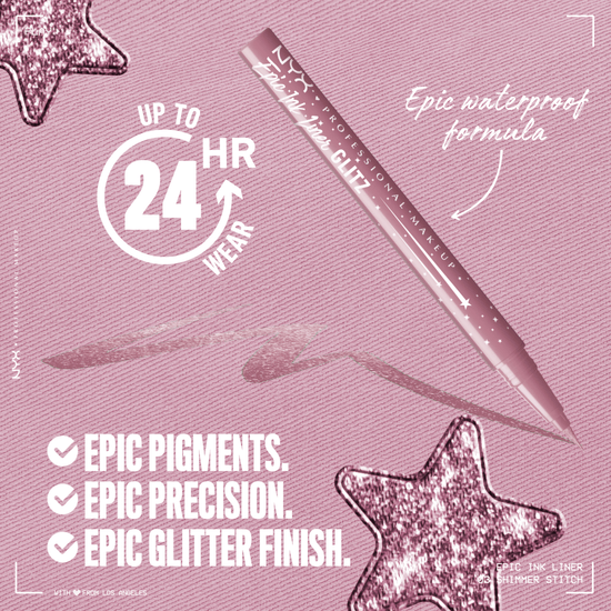 NYX Professional Makeup Epic Ink Liner Glitz Vattenfast Eyelinerpenna 03 Shimmer Stitch 1 ml