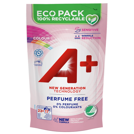 A+ Sensitive Color Flytande Tvättmedel Refill 920 ml