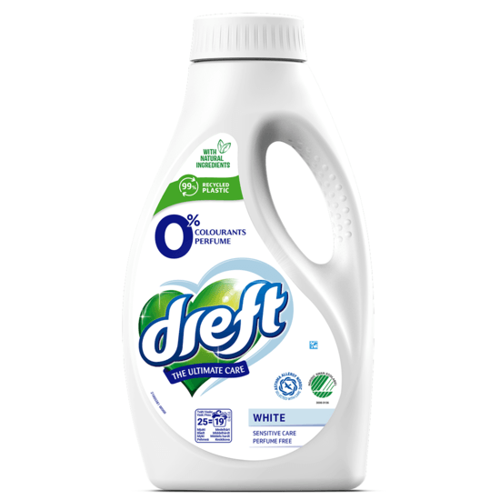 Dreft Sensitive White Flytande Tvättmedel 1000 ml
