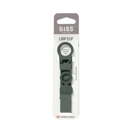 BIBS Pacifier Clip Loop Pine