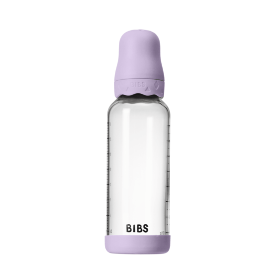 BIBS Glass Boheme Baby Bottle Round Latex Medium Flow Violet Sky 240 ml