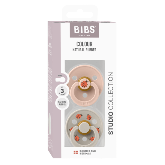 BIBS Studio Colour Latex Size 3 Ladybug Blush Mix 2-pack