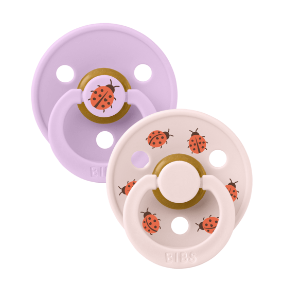 BIBS Studio Colour Latex Size 2 Ladybug Violet Sky Mix 2-pack