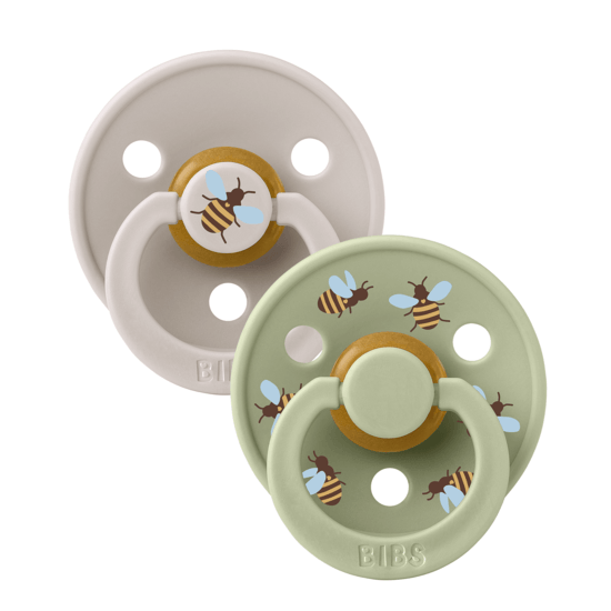 BIBS Studio Colour Latex Size 2 Bumblebee Mushroom Mix 2-pack