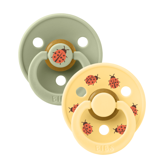 BIBS Studio Colour Latex Size 1 Ladybug Sage Mix 2-pack