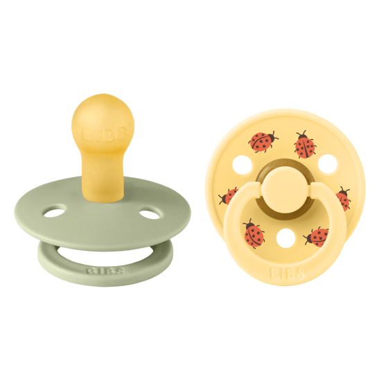 BIBS Studio Colour Latex Size 1 Ladybug Sage Mix 2-pack