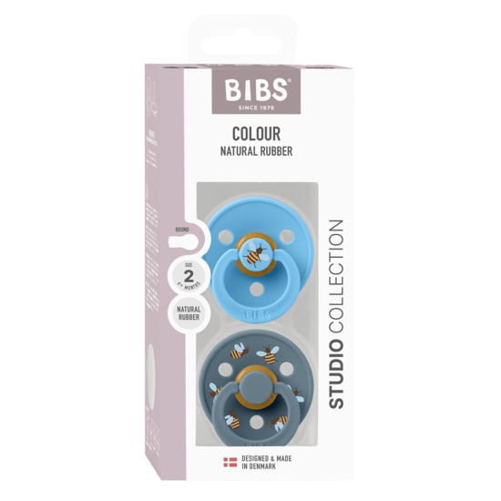 BIBS Studio Colour Latex Size 2 Bumblebee Breeze Mix 2-pack