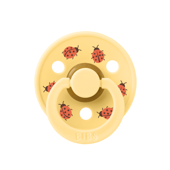 BIBS Studio Colour Latex Size 1 Ladybug Friends Pale Butter