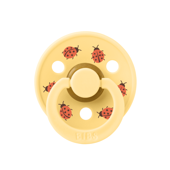 BIBS Studio Colour Latex Size 2 Ladybug Friends Pale Butter