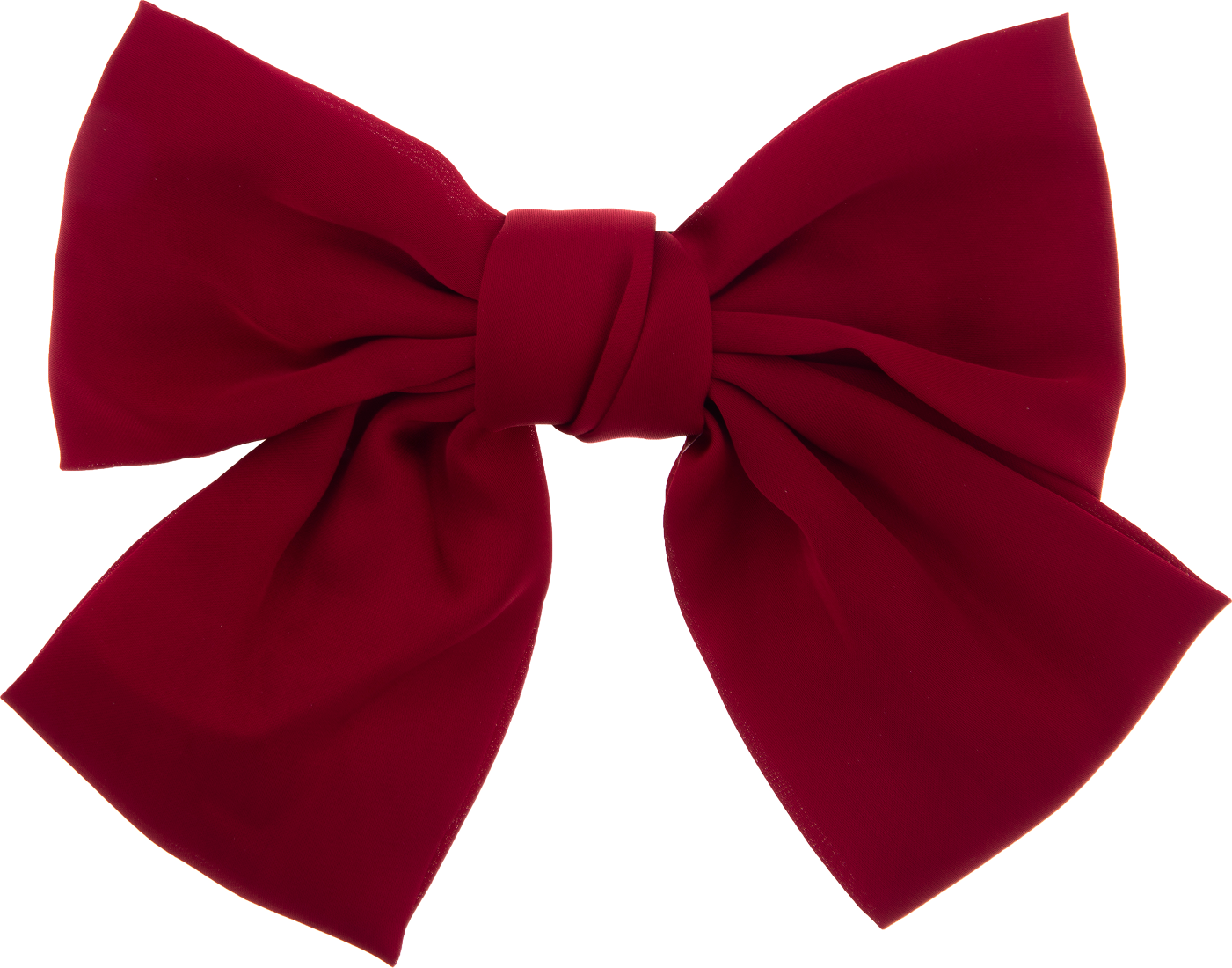 Dazzling Barrette Satin Bow Red