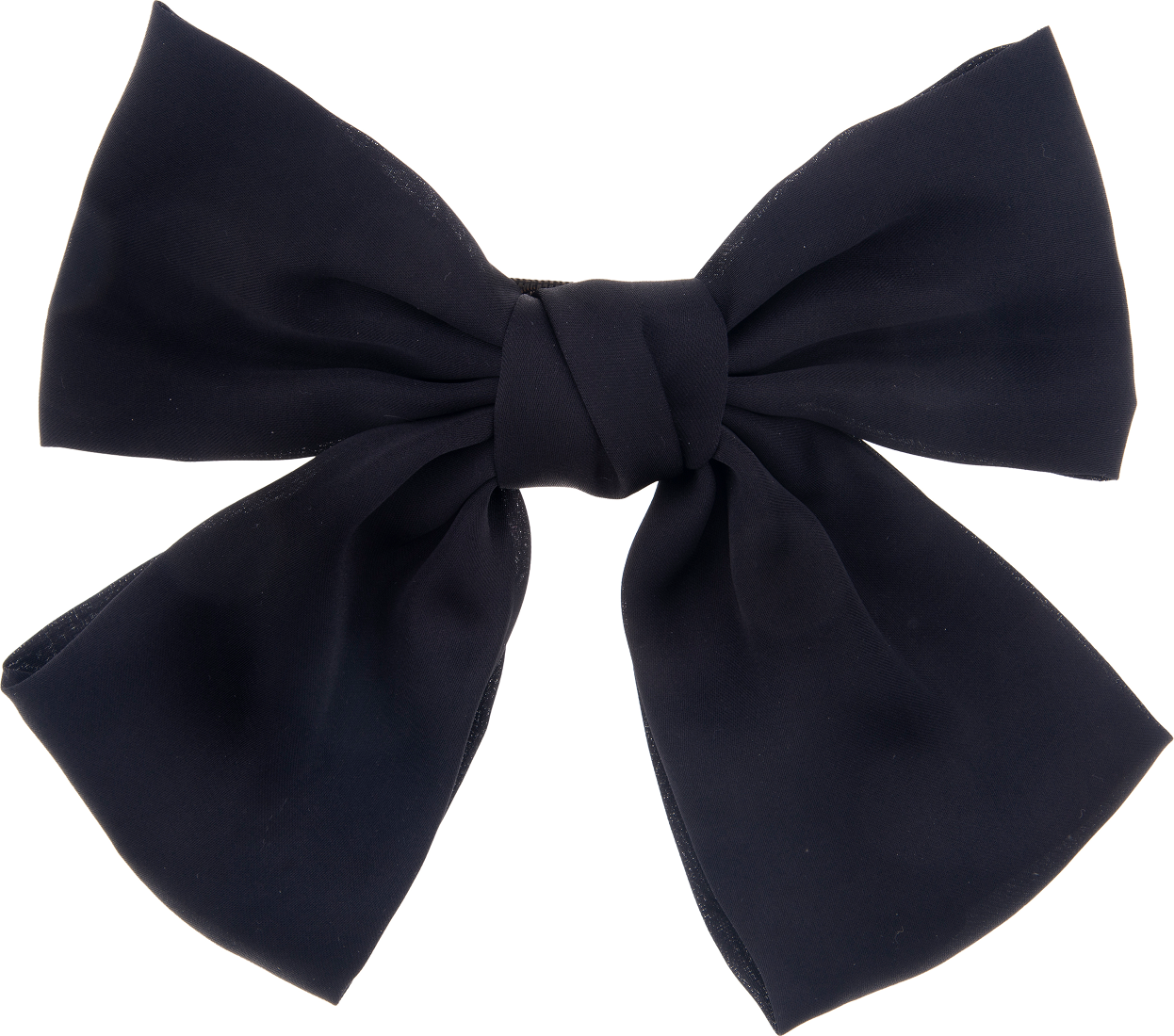 Dazzling Barrette Satin Bow Black