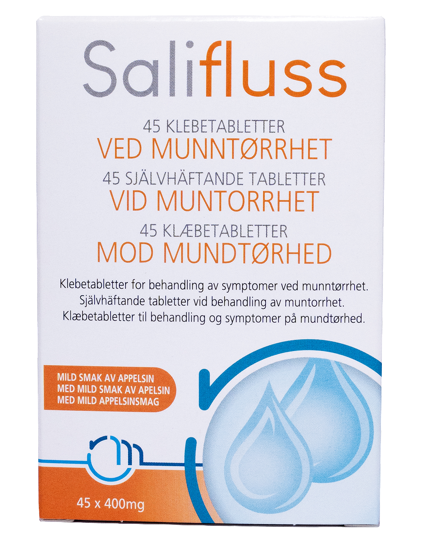 Salifluss Tabletter vid Muntorrhet Apelsin 45 st
