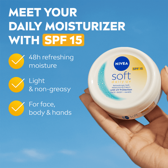NIVEA Hudkräm Soft Daily UV SPF15 100 ml