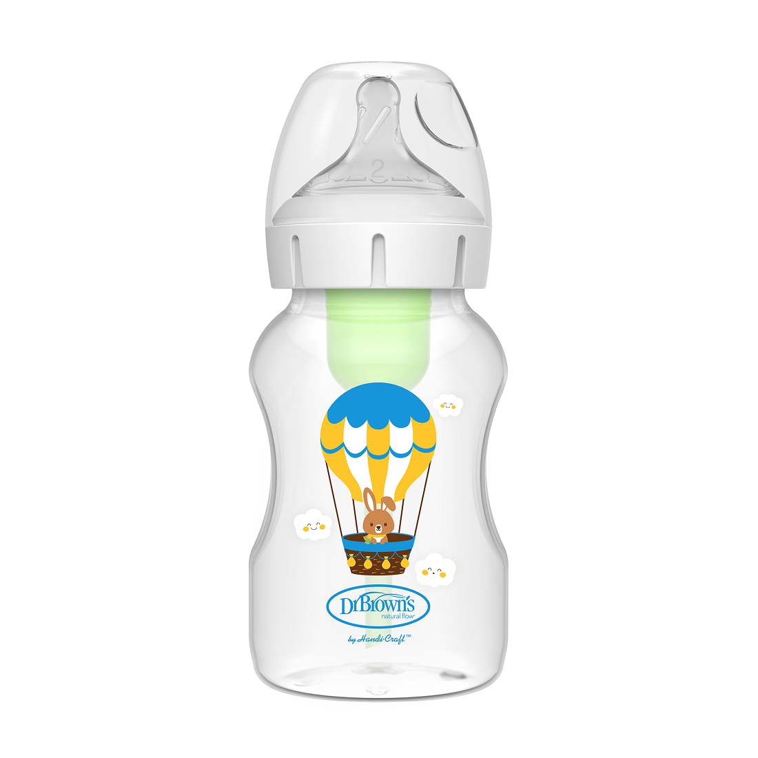 Dr Brown Wide-Neck Options + Flaska 330 ml Level 2 Nipple