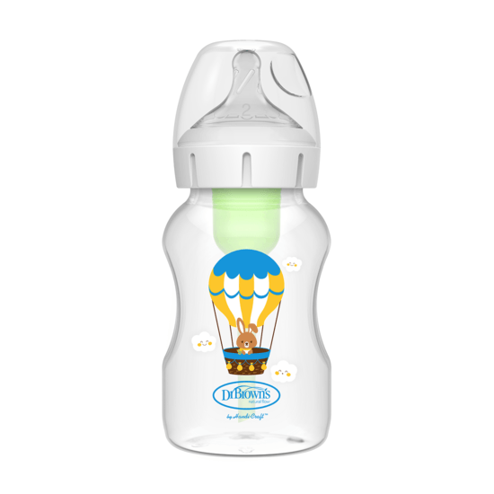 Dr Brown Wide-Neck Options + Flaska 330 ml Level 2 Nipple