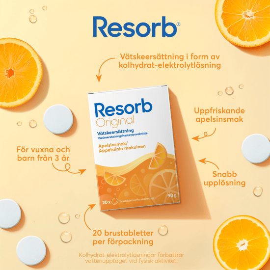 Resorb Original Apelsin brustabletter 20 st