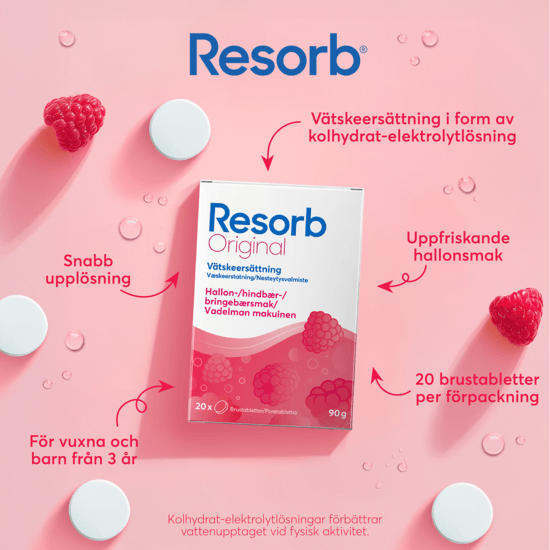 Resorb Original Hallon brustabletter 20 st