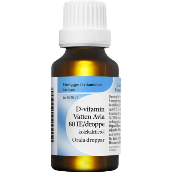 Avia D-vitamin Vatten Orala Droppar 80IE/droppe 25 ml