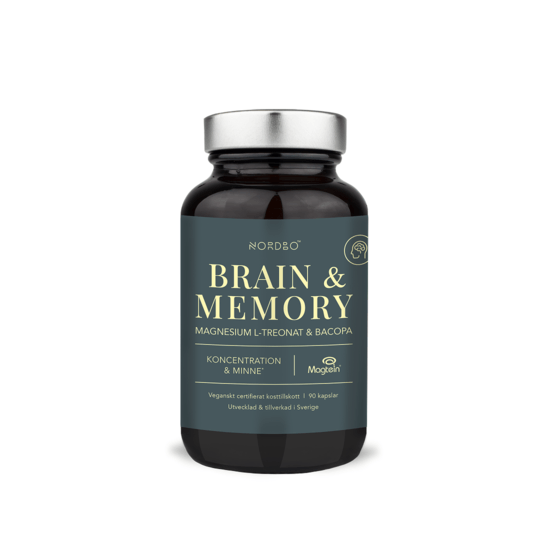 Nordbo Brain & Memory Magnesium 90 kapslar