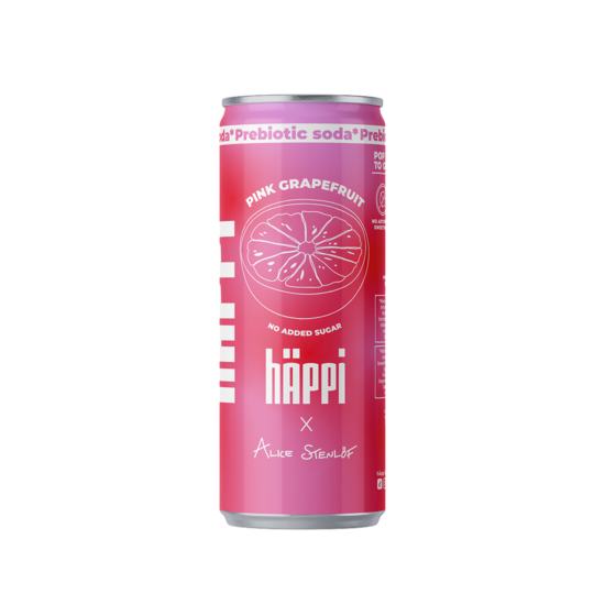 hÄppi x Alice Stenlöf Prebiotisk läsk Pink Grapefruit 330 ml