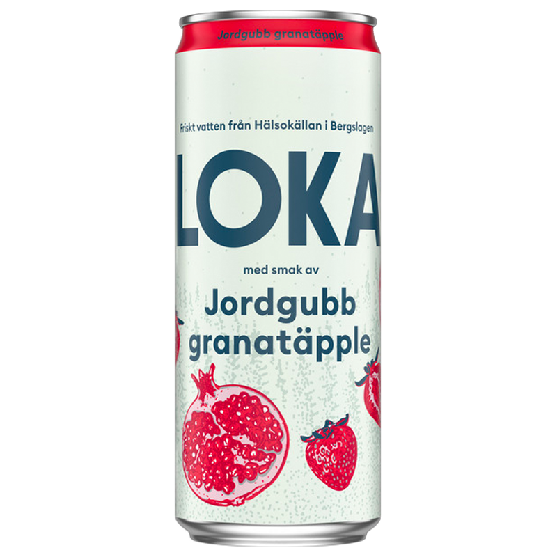 Loka Jordgubb Granatäpple 330 ml