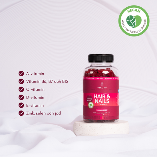 VitaYummy Hair & Nails Raspberry & Peach MIX 90 gummies