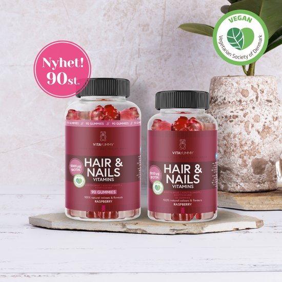 VitaYummy Hair & Nails Vitamins Raspberry 90 gummies
