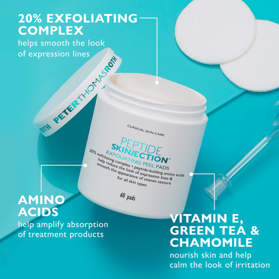 Peter Thomas Roth Peptide Skinjection Exfoliating Peel Pads 60 st