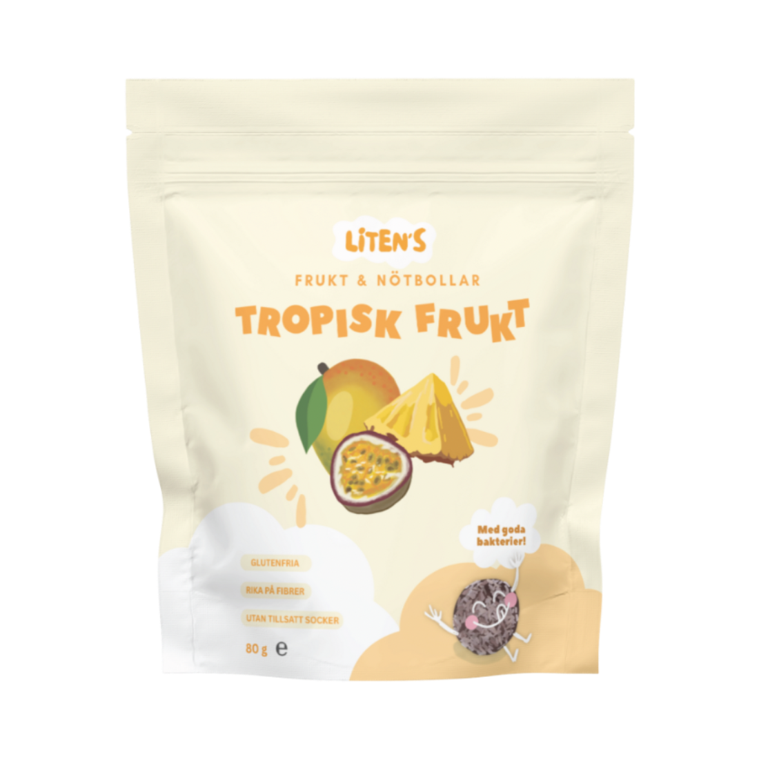 LITEN'S Frukt-och nötbollar Tropisk Frukt 80 g